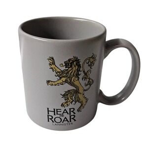HBO Game of Thrones Mug House Lannister Gray‎ Hear Me Roar Sigil Ceramic Cup